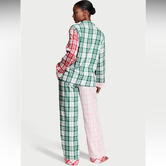 Brand New Victorias Secret Flannel Pajama Set Size Large - Picture 2 of 5